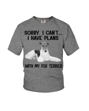I have plans with my dog Fox Terrier Youth T-Shirt tile