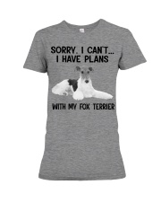 I have plans with my dog Fox Terrier Premium Fit Ladies Tee tile