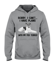 I have plans with my dog Fox Terrier Hooded Sweatshirt tile