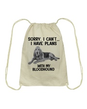 I have plans with my dog Bloodhound Drawstring Bag tile
