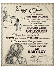 Never Feel That Your Are Alone Mom To Son Fleece Blanket - 50" x 60" front