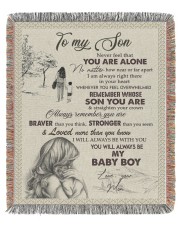 Never Feel That Your Are Alone Mom To Son 50x60 - Woven Blanket tile