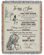 Never Feel That Your Are Alone Mom To Son 60x80 - Woven Blanket tile