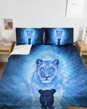 Lion Mom and Baby Queen Quilt Bed Set aos-queen-quilt-bed-set-lifestyle-front-05a