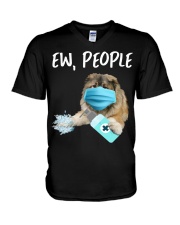 Ew People Dog Caucasian Shepherd V-Neck T-Shirt tile