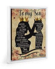 Mom To Son Never Feel That You Are Alone No Matter Floating Framed Canvas Prints White tile