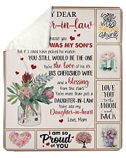To Daughter-In-Law U're Also My Daughter-In-Heart Sherpa Fleece Blanket tile