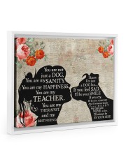 You Are Not Just A Dog Pitbull And Girl Floating Framed Canvas Prints White tile