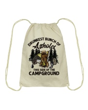 Drunkest Bunch Of Asshole Beer Campground Drawstring Bag tile