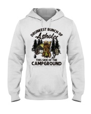 Drunkest Bunch Of Asshole Beer Campground Hooded Sweatshirt tile