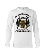Drunkest Bunch Of Asshole Beer Campground Long Sleeve Tee tile