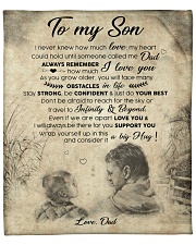 Never Know How Much Love My Heart Dad To Son Fleece Blanket - 50" x 60" front