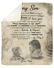Never Know How Much Love My Heart Dad To Son Sherpa Fleece Blanket tile