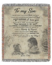 Never Know How Much Love My Heart Dad To Son 50x60 - Woven Blanket tile