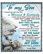 I Closed My Eyes For But A Moment Dad To Son Fleece Blanket - 50" x 60" front