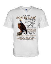 I Didn't Give You Gift Of Life Eagle To Son In Law V-Neck T-Shirt tile