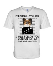 Personal Stalker Papillon V-Neck T-Shirt tile