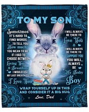 Sometimes It's Hard To Find Words Dad To Son Fleece Blanket - 50" x 60" front