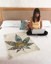 Cannabis Small Fleece Blanket - 30" x 40" aos-coral-fleece-blanket-30x40-lifestyle-front-11