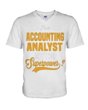 Accounting Analyst 6 V-Neck T-Shirt thumbnail