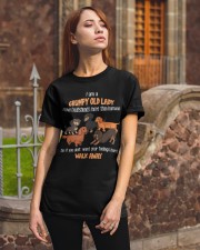 Dachshund Grumpy old lady gift for you Classic T-Shirt apparel-classic-tshirt-lifestyle-06