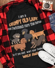 Dachshund Grumpy old lady gift for you Classic T-Shirt apparel-classic-tshirt-lifestyle-front-163