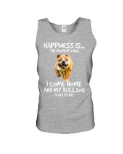 Bulldog happiness is the moment bulldog lovers Unisex Tank tile