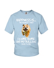 Bulldog happiness is the moment bulldog lovers Youth T-Shirt tile