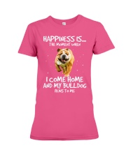 Bulldog happiness is the moment bulldog lovers Premium Fit Ladies Tee tile