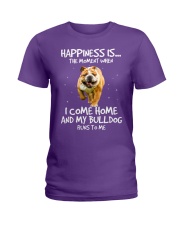 Bulldog happiness is the moment bulldog lovers Ladies T-Shirt tile