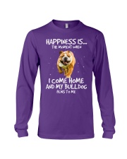 Bulldog happiness is the moment bulldog lovers Long Sleeve Tee tile