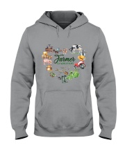 Farmer Work of heart Gift for you Hooded Sweatshirt tile