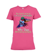 Hummingbird annoying people bird lovers Premium Fit Ladies Tee tile