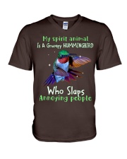 Hummingbird annoying people bird lovers V-Neck T-Shirt tile