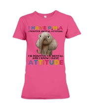 Elephant i have attitude elephant lovers Premium Fit Ladies Tee tile