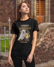 Great Pyrenees Sitting near old woman Gift for you Classic T-Shirt apparel-classic-tshirt-lifestyle-06