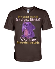Elephant annoying people elephant lovers V-Neck T-Shirt tile