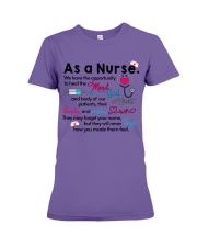 Nurse they will never forget gift for you Premium Fit Ladies Tee tile