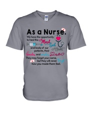 Nurse they will never forget gift for you V-Neck T-Shirt tile