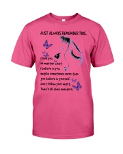 Butterfly just always remember insects bugs lover Premium Fit Mens Tee tile