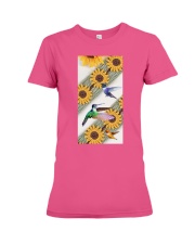 Hummingbird Lovely sunflowers Gift for you Premium Fit Ladies Tee tile