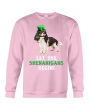 Cavalier king let the shenanigans begins dog mom Crewneck Sweatshirt tile
