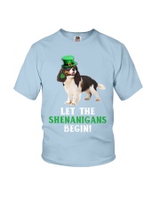 Cavalier king let the shenanigans begins dog mom Youth T-Shirt tile