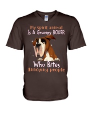 Boxer annoying people V-Neck T-Shirt tile