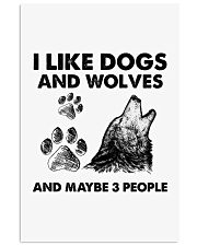 Wolf and dog three people wolf lover dog mom Vertical Poster tile