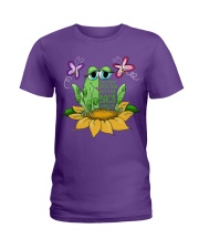 Frog spoil them frog lovers Ladies T-Shirt tile