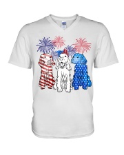 Irish Setter flag colors V-Neck T-Shirt tile