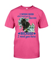 Black cat i need you cat lover cat mom Classic T-Shirt tile