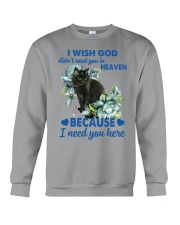 Black cat i need you cat lover cat mom Crewneck Sweatshirt front