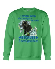 Black cat i need you cat lover cat mom Crewneck Sweatshirt tile